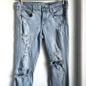 American Eagle Skinny Stretch Distressed Jeans